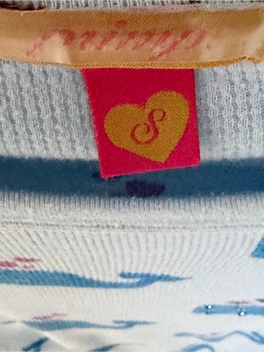 Primp Vintage Light Blue Whale-Print Sweater - Picture 2 of 3